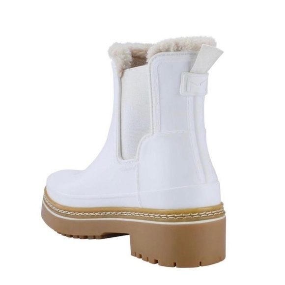 NEW MARC FISHER LTD FARGO WATERPROOF VEGAN LEATHER LUG MOTO BOOTS - Picture 2 of 11